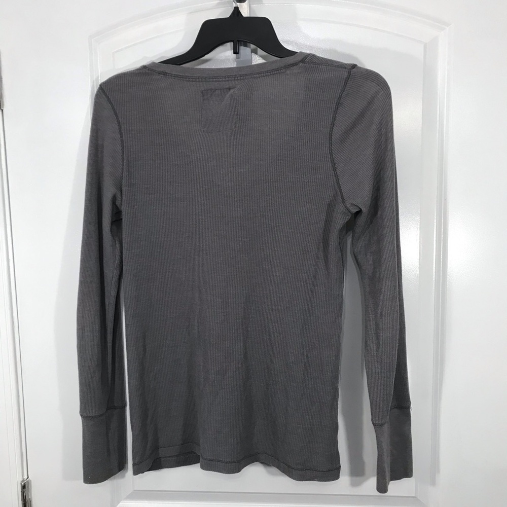 American Eagle Outfitters Women's Long Sleeve Gray Tee Size Large CB-00 - Picture 6 of 6